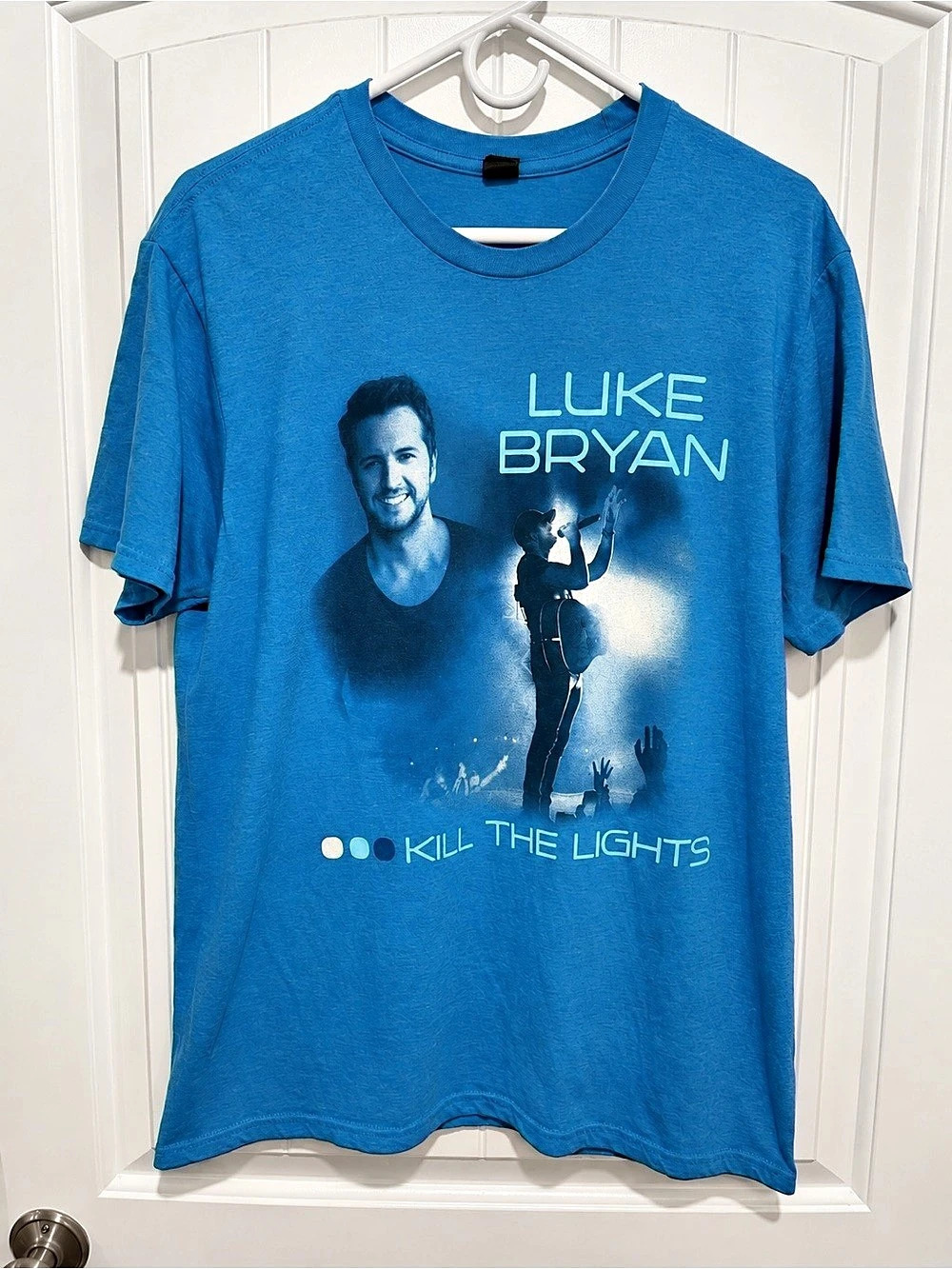 Luke Bryan Kill The Lights Tour Blue Concert T-Shirt Men’s Large